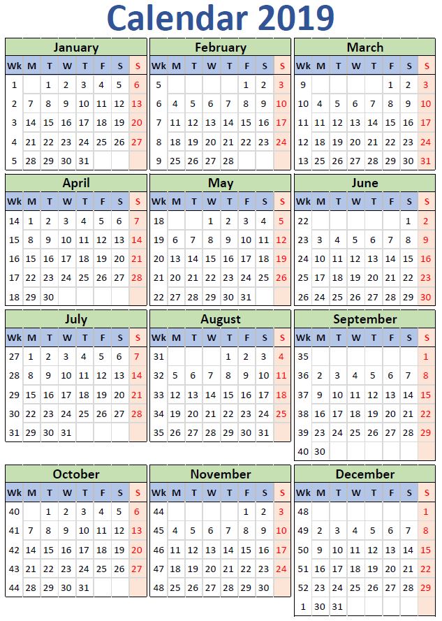 Create an Excel calendar template (2019) - Office-Tips