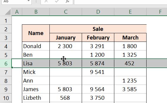 Move entire rows or columns in Excel. Move one row